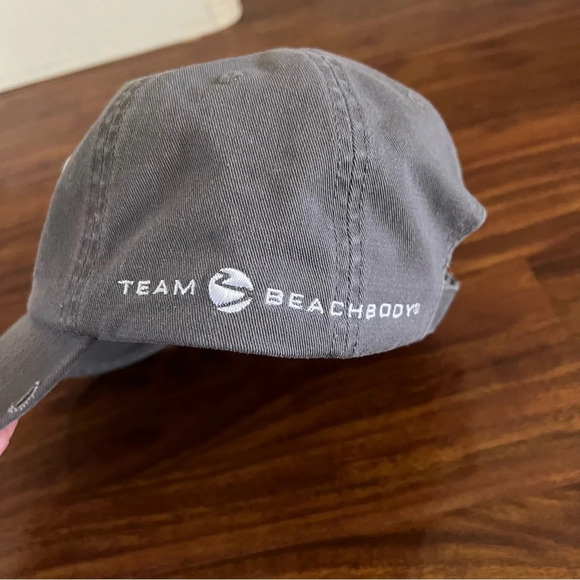 TBB Team Beachbody Grey Distressed Baseball Hat - Picture 4 of 9